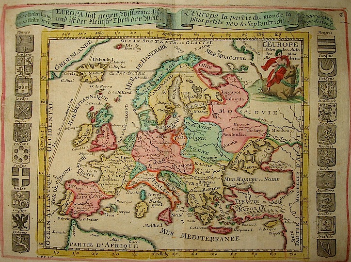 Baeck Elias (1679-1747) L'Europe selon les Auth les plus modernes 1748 Augsburg 